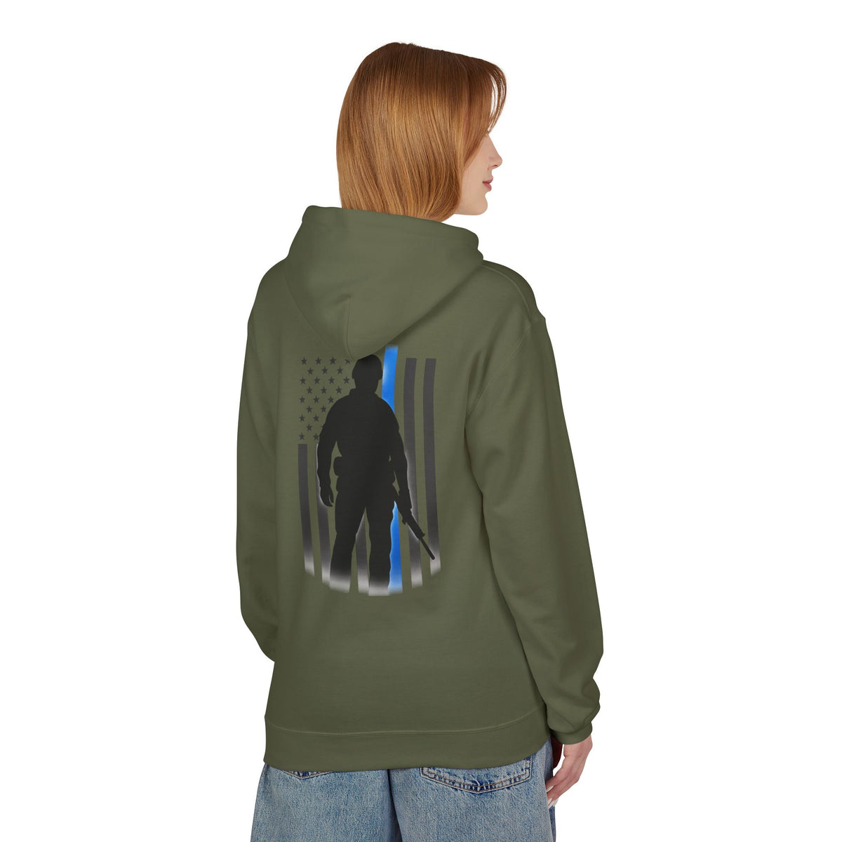 Ashen Valor “Stand in the Gap” Thin Blue Line Tactical Hoodie
