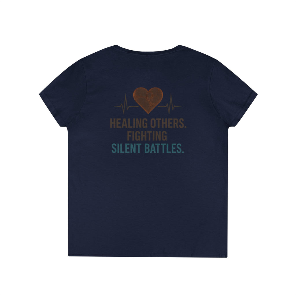 Ashen Valor “Nurses Never Break” Tee – Women’s V-Neck