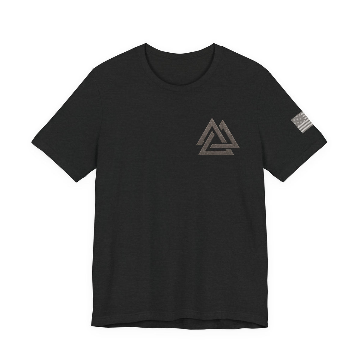 Ashen Valor Flame Logo Tee – Front AV Emblem & Back Fire Graphic