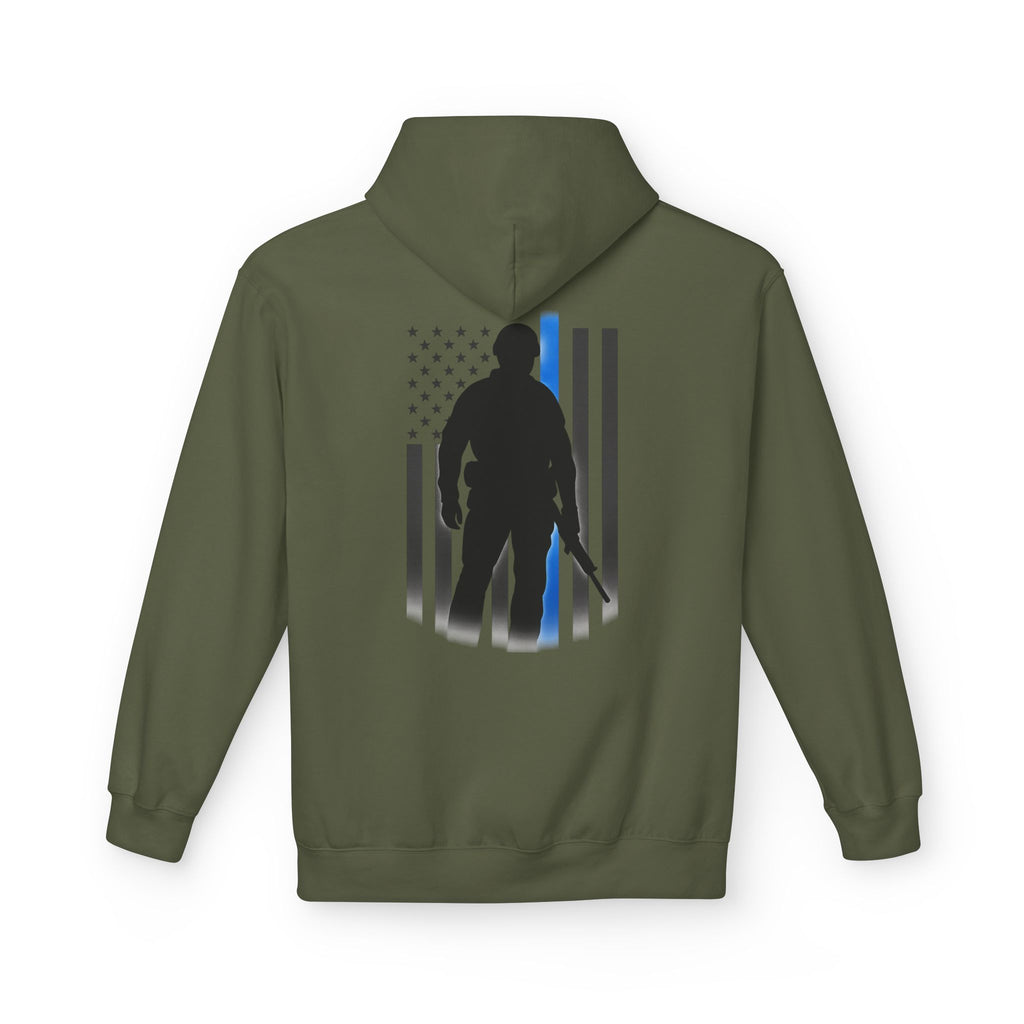 Ashen Valor “Stand in the Gap” Thin Blue Line Tactical Hoodie