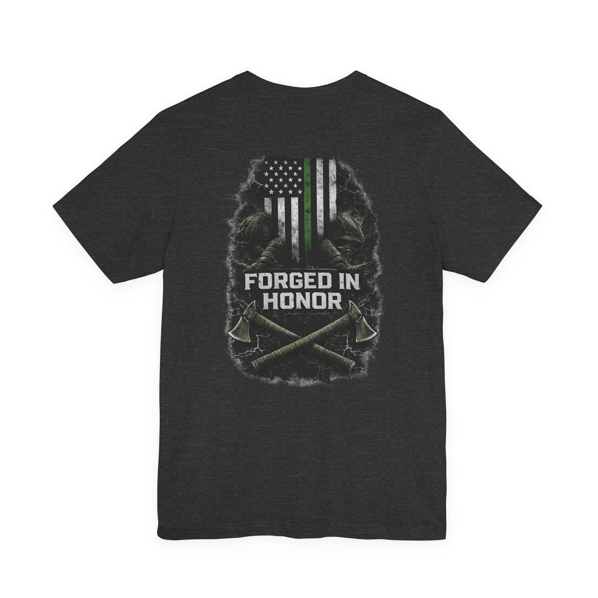 Ashen Valor “Forged in Honor” Thin Green Line T-Shirt