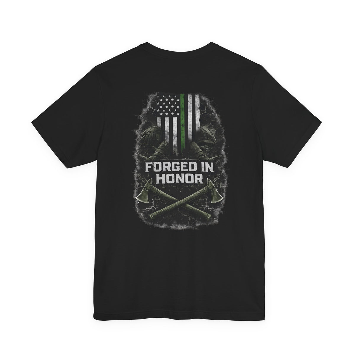 Ashen Valor “Forged in Honor” Thin Green Line T-Shirt