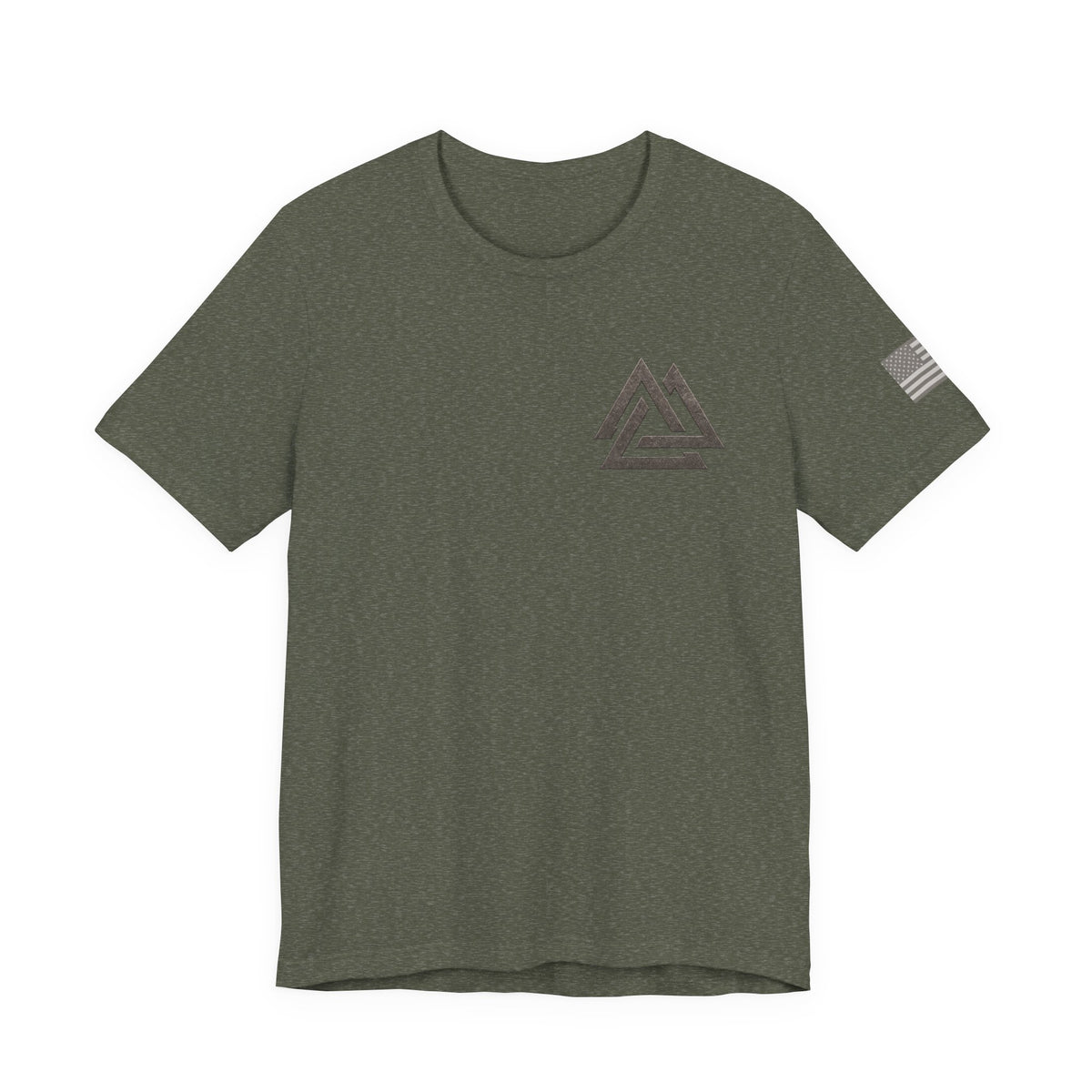 Ashen Valor Flame Logo Tee – Front AV Emblem & Back Fire Graphic
