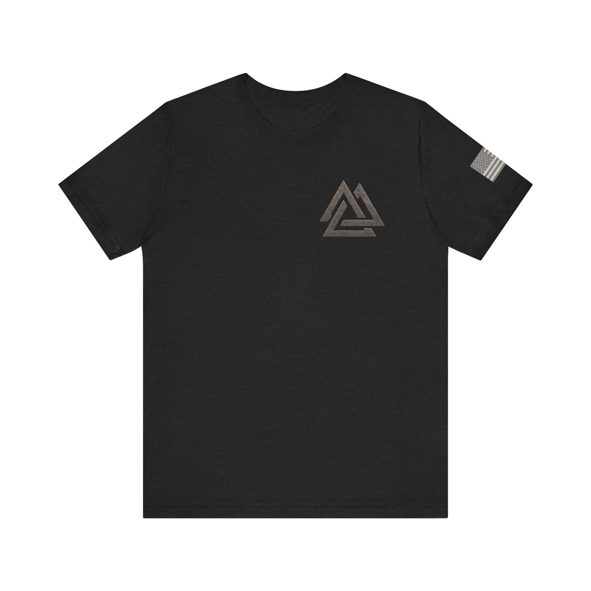 Ashen Valor Flame Logo Tee – Front AV Emblem & Back Fire Graphic