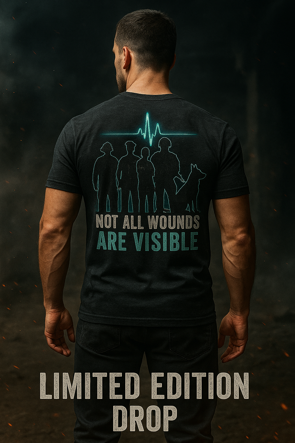 Not All Wounds Are Visible – First Responder Tribute Tee | Limited Edition Drop