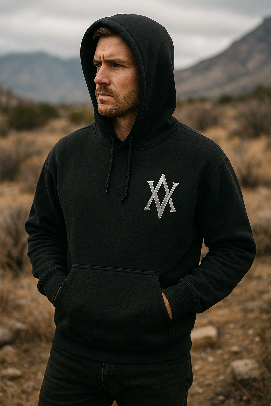 🔥 Ashen Valor Hoodie – Strength. Brotherhood. Resilience.