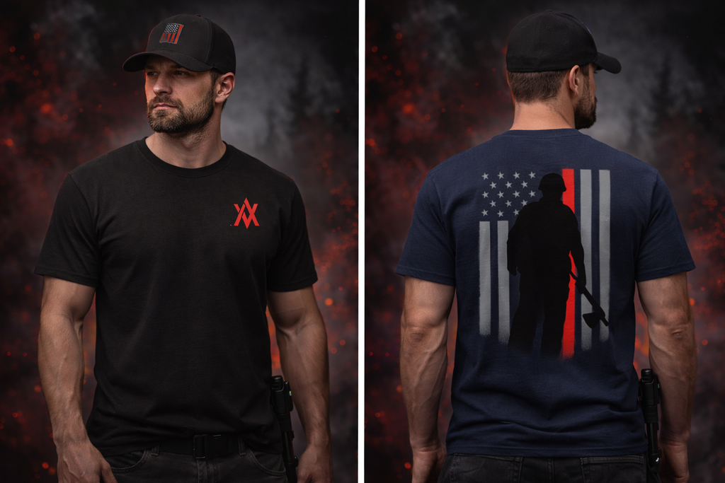 🔴 Thin Red Line T-Shirt | Ashen Valor