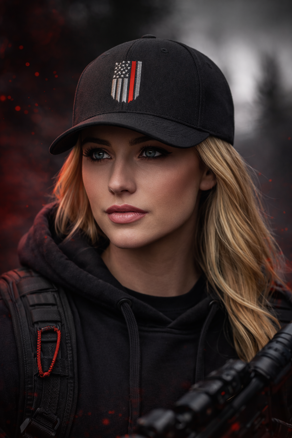Thin Red Line Flexfit Hat | Ashen Valor