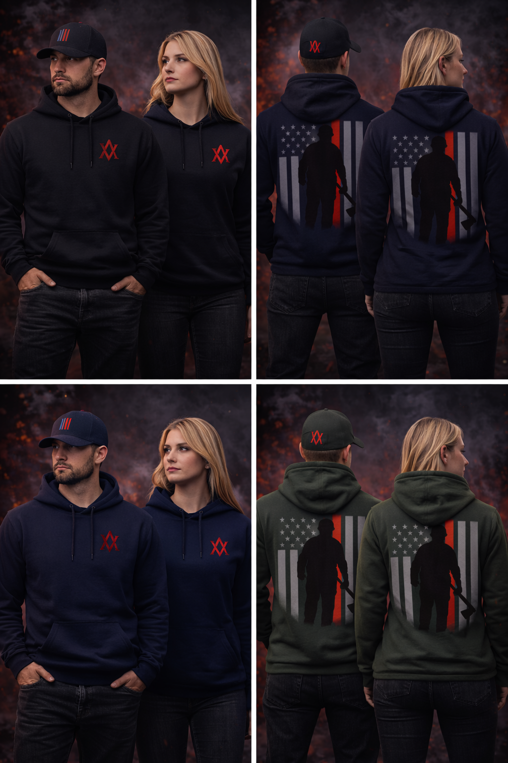 Thin Red Line Hoodie | Ashen Valor