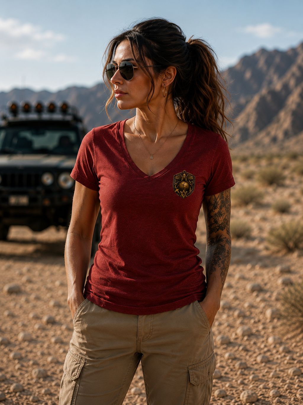 Marine Corps 25th Anniversary V-Neck T-Shirt — Semper Fidelis Commemorative Tee