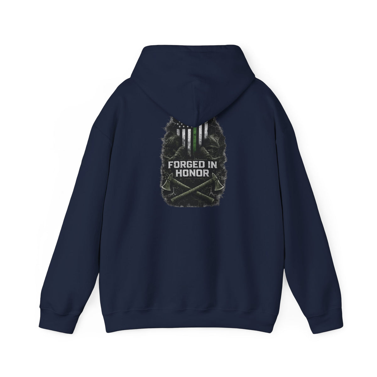 Forged in Honor – Thin Green Line Hoodie | Ashen Valor