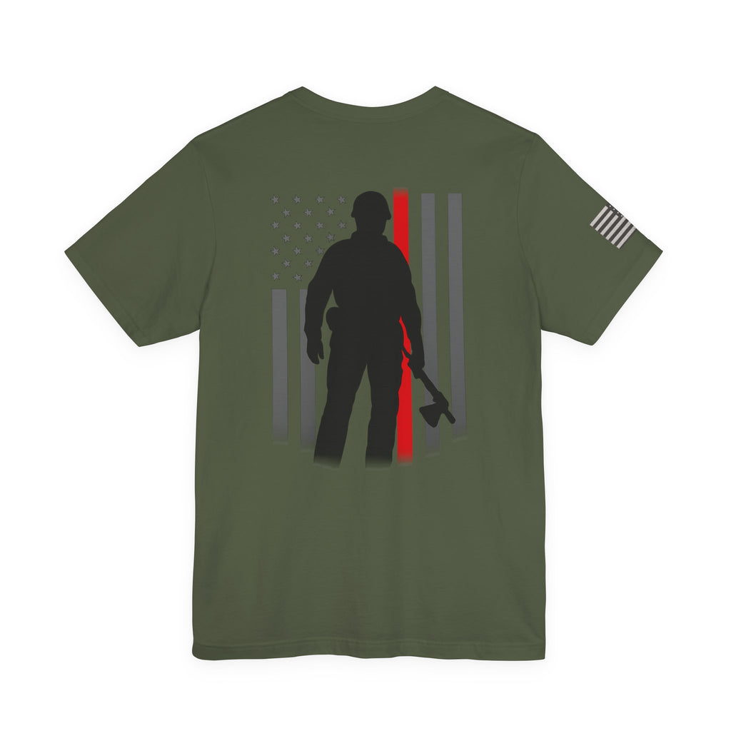 🔴 Thin Red Line T-Shirt | Ashen Valor