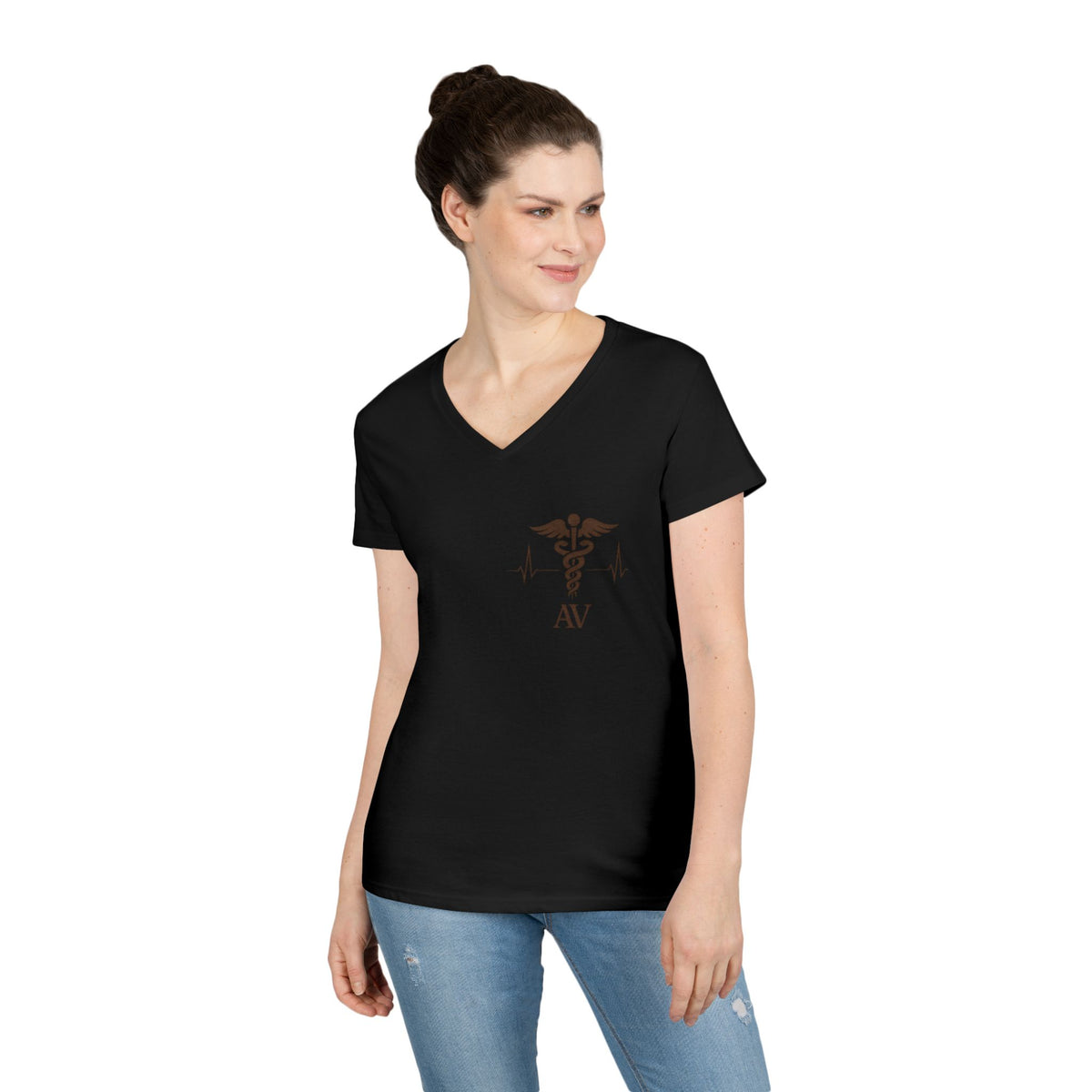 Ashen Valor “Nurses Never Break” Tee – Women’s V-Neck