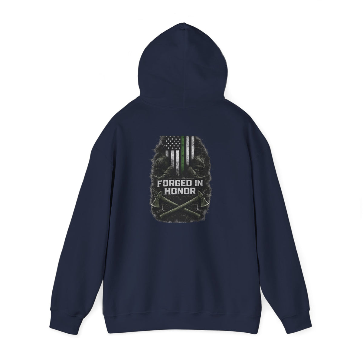 Forged in Honor – Thin Green Line Hoodie | Ashen Valor