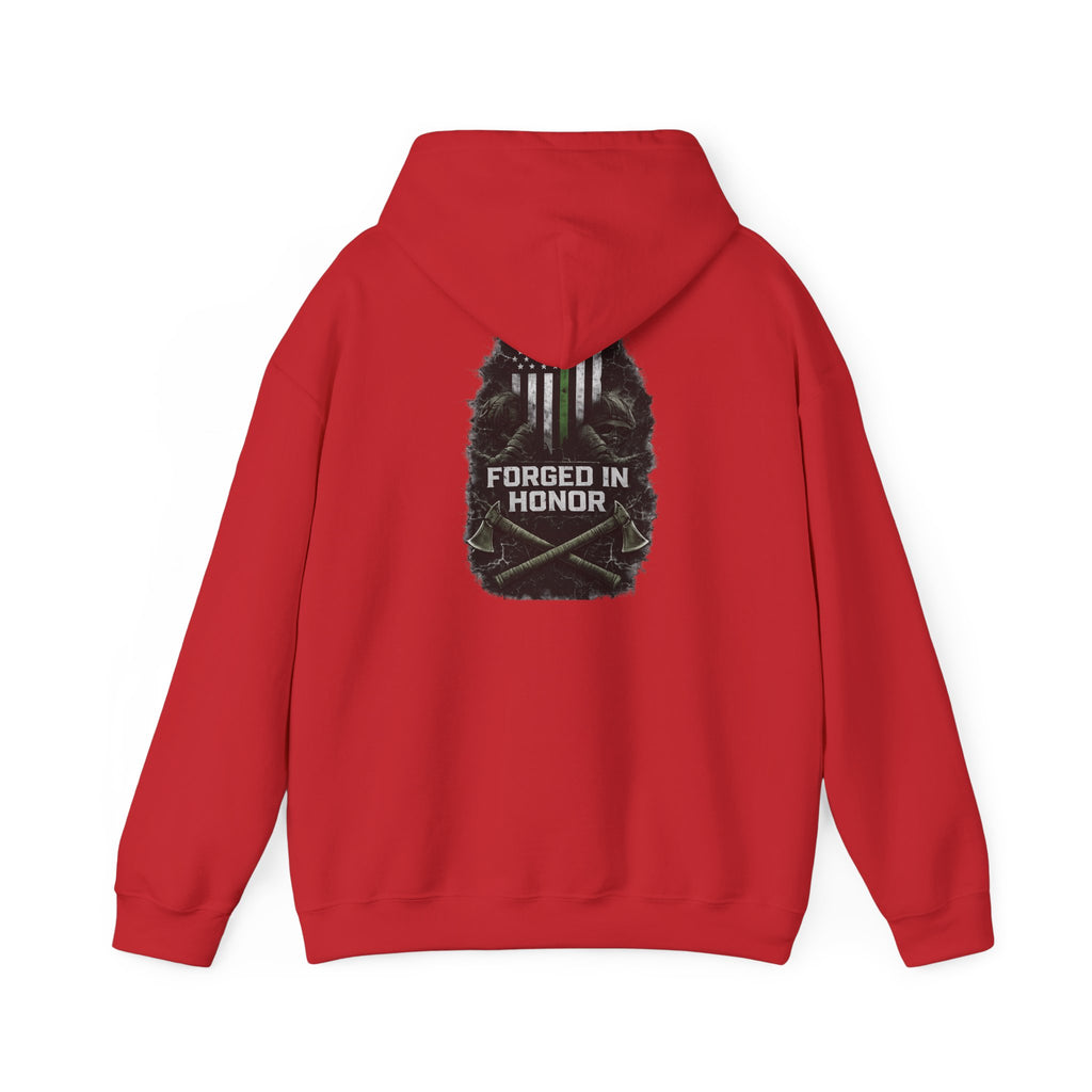 Forged in Honor – Thin Green Line Hoodie | Ashen Valor