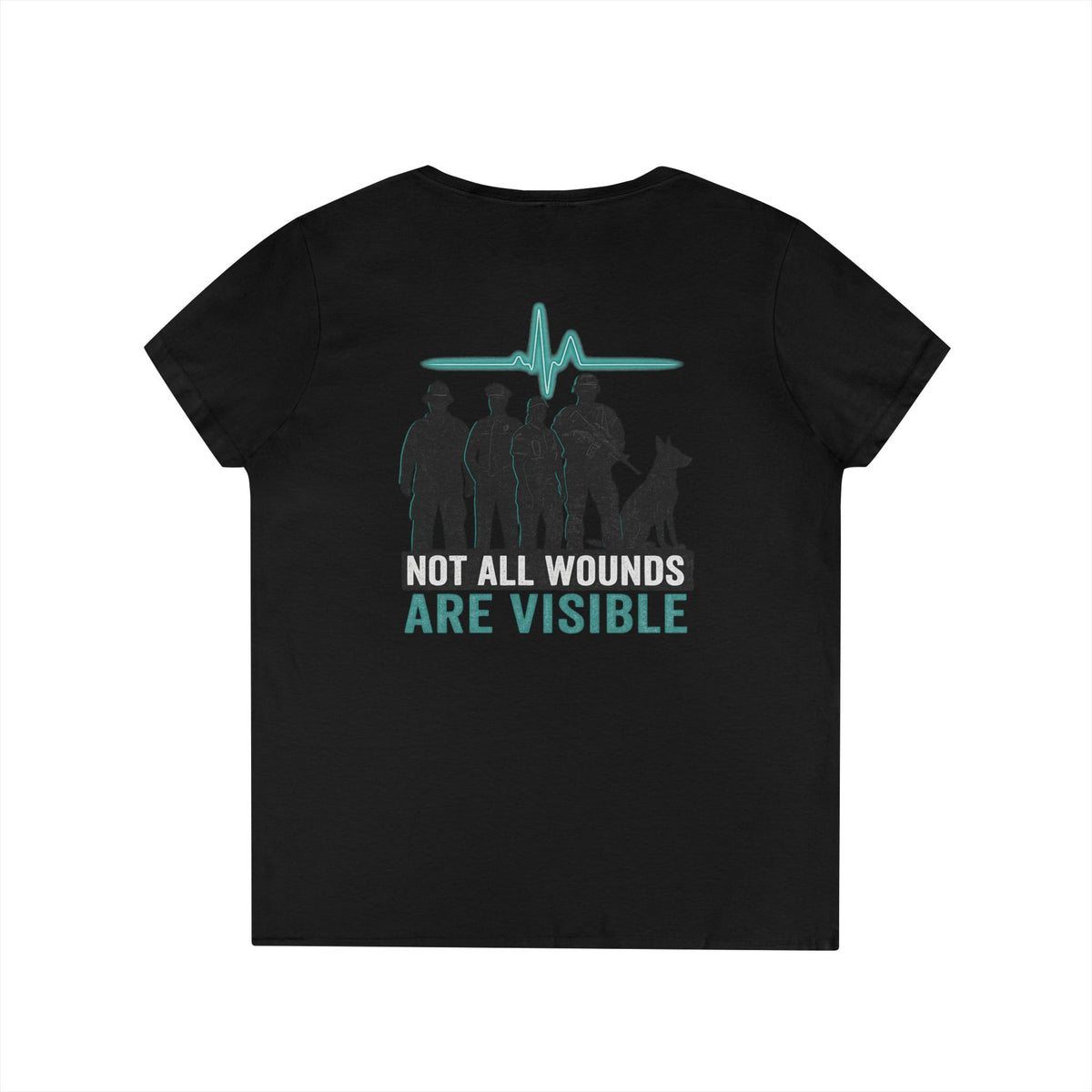 Ashen Valor Women’s “Not All Wounds Are Visible” V-Neck Tee