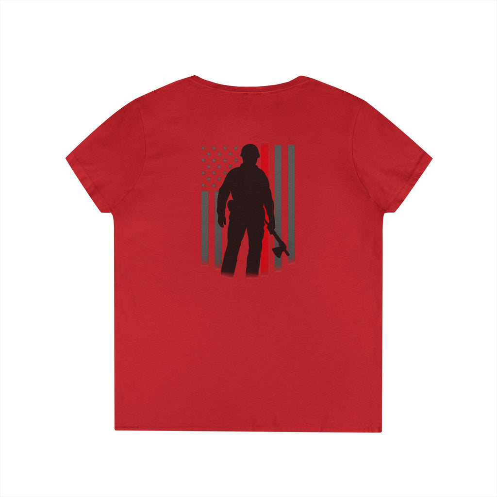 Women’s Thin Red Line V-Neck | Ashen Valor