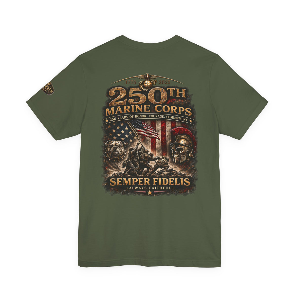Marine Corps 250th Anniversary T-Shirt — Semper Fidelis Veteran Tribute Tee